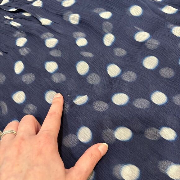 NWT J. Crew Dark Evening Ombre Crinkle Chiffon Smocked Top Size XS - Picture 12 of 12